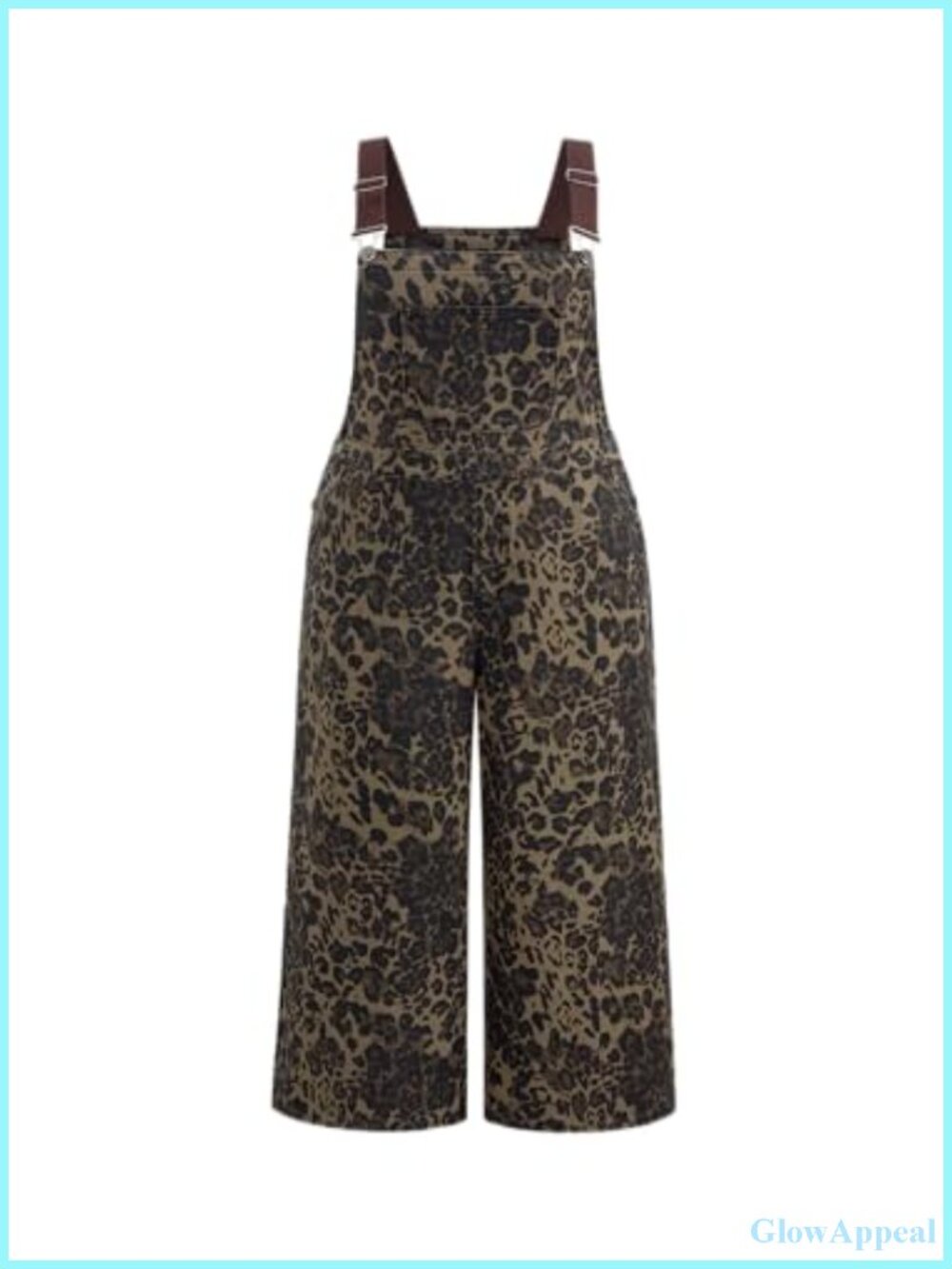 Plus Size Denim Overall Bib Wide Leg Adjustable Strap Jean Jumpsuit Pockets